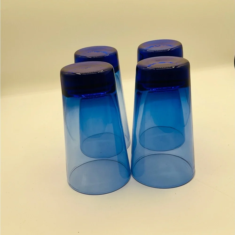 Blue Ombre Tumbler Glass Set - 4 Pack